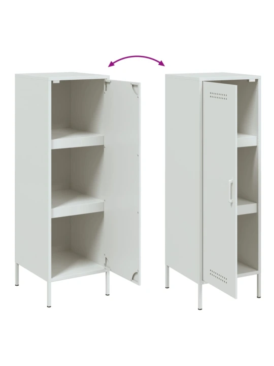 Skříň highboard bílá 36 x 39 x 113 cm ocel