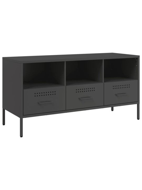 TV skříňka černá 100,5 x 39 x 50,5 cm ocel