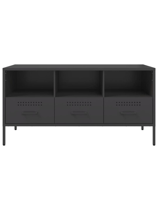 TV skříňka černá 100,5 x 39 x 50,5 cm ocel