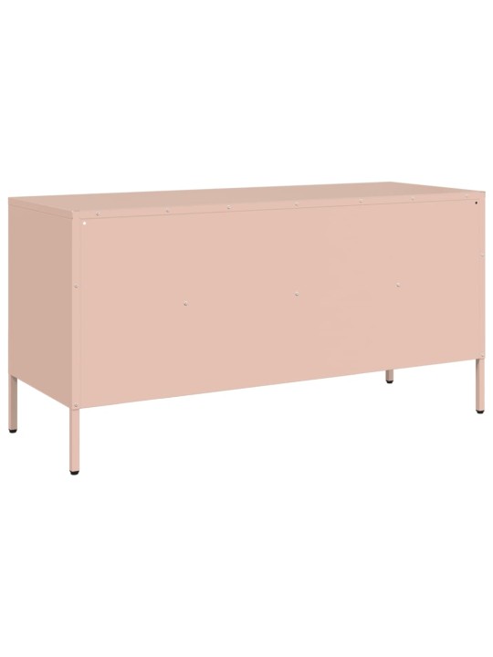 TV skříňka růžová 100,5 x 39 x 50,5 cm ocel
