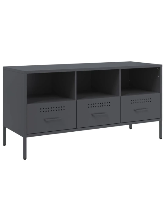 TV skříňka antracitová 100,5 x 39 x 50,5 cm ocel
