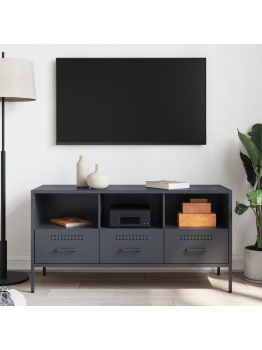 TV skříňka antracitová 100,5 x 39 x 50,5 cm ocel