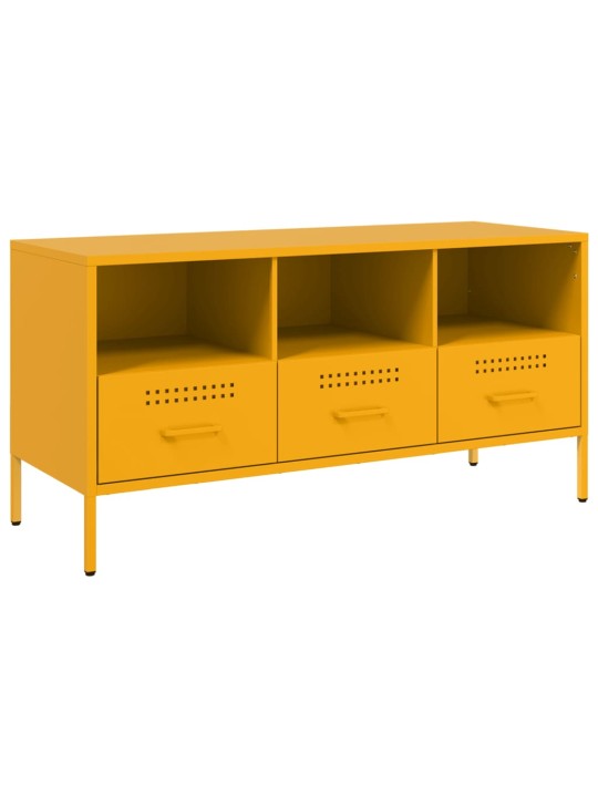 TV skříňka hořčicově žlutá 100,5 x 39 x 50,5 cm ocel