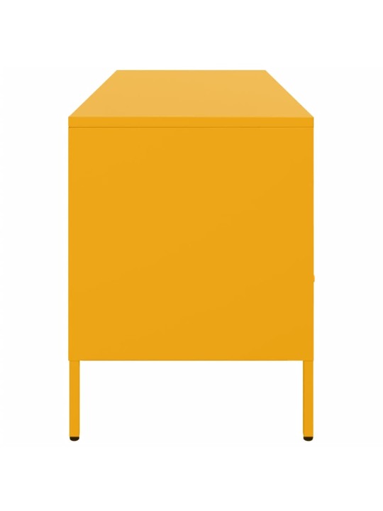 TV skříňka hořčicově žlutá 100,5 x 39 x 50,5 cm ocel