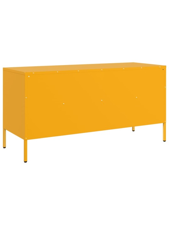 TV skříňka hořčicově žlutá 100,5 x 39 x 50,5 cm ocel