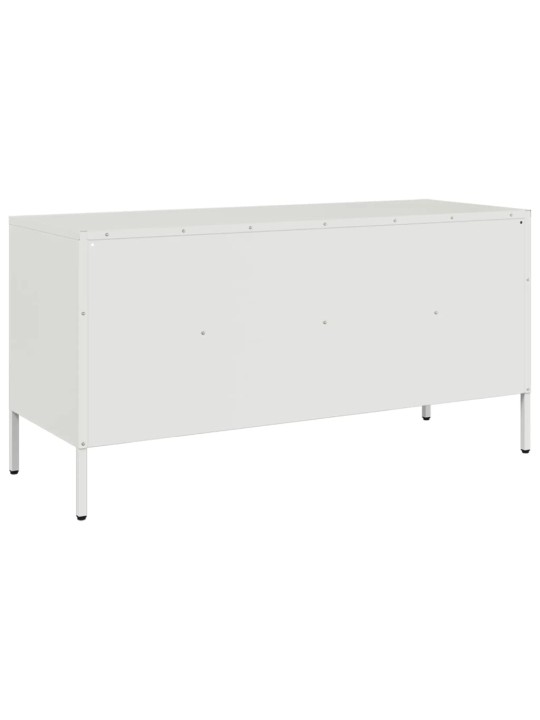 TV skříňka bílá 100,5 x 39 x 50,5 cm ocel