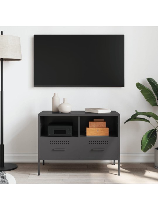 TV skříňka černá 68 x 39 x 50,5 cm ocel