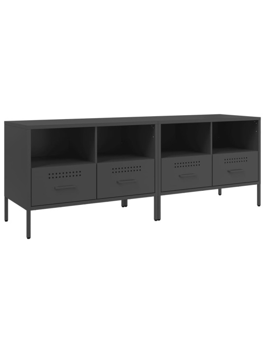 TV skříňky 2 ks černé 68 x 39 x 50,5 cm ocel