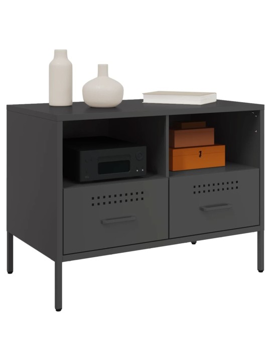 TV skříňky 2 ks černé 68 x 39 x 50,5 cm ocel