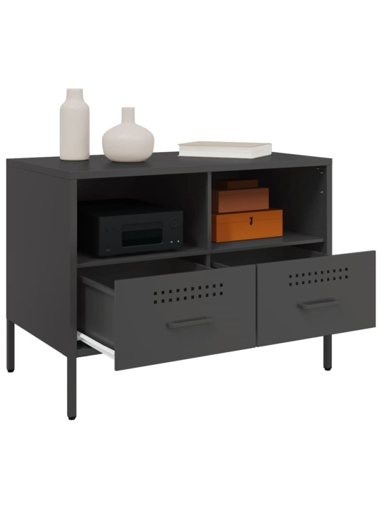 TV skříňky 2 ks černé 68 x 39 x 50,5 cm ocel