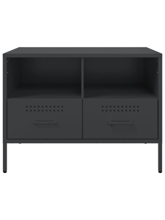 TV skříňky 2 ks černé 68 x 39 x 50,5 cm ocel
