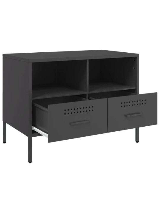 TV skříňky 2 ks černé 68 x 39 x 50,5 cm ocel