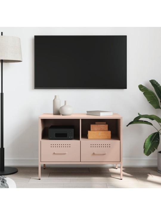 TV skříňka růžová 68 x 39 x 50,5 cm ocel