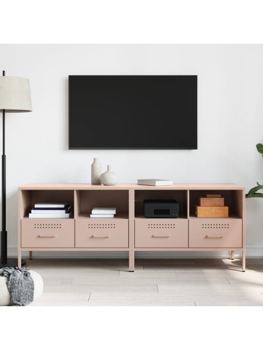 TV skříňky 2 ks růžové 68 x 39 x 50,5 cm ocel