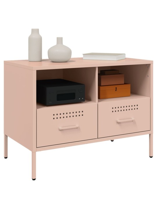 TV skříňky 2 ks růžové 68 x 39 x 50,5 cm ocel