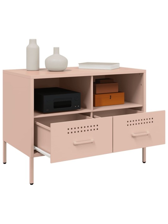 TV skříňky 2 ks růžové 68 x 39 x 50,5 cm ocel