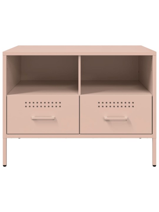 TV skříňky 2 ks růžové 68 x 39 x 50,5 cm ocel