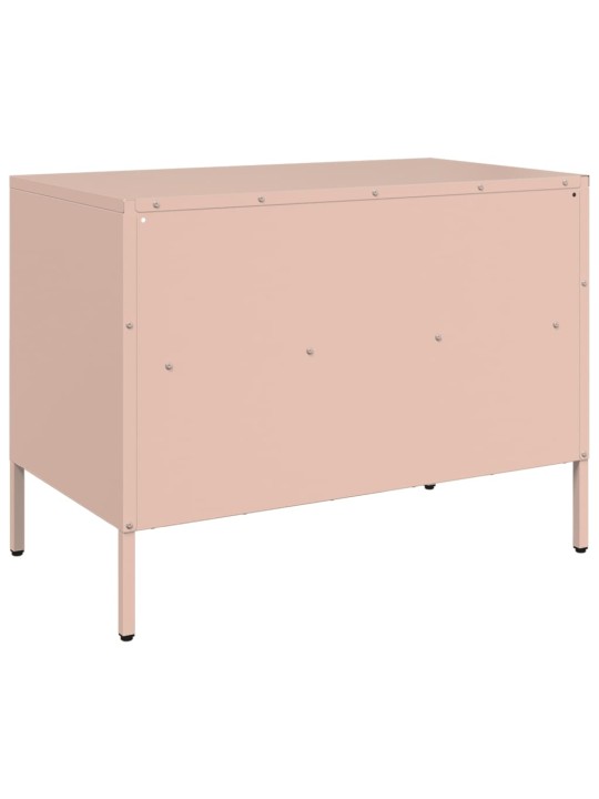 TV skříňky 2 ks růžové 68 x 39 x 50,5 cm ocel