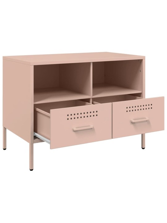 TV skříňky 2 ks růžové 68 x 39 x 50,5 cm ocel
