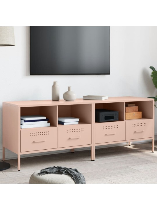 TV skříňky 2 ks růžové 68 x 39 x 50,5 cm ocel