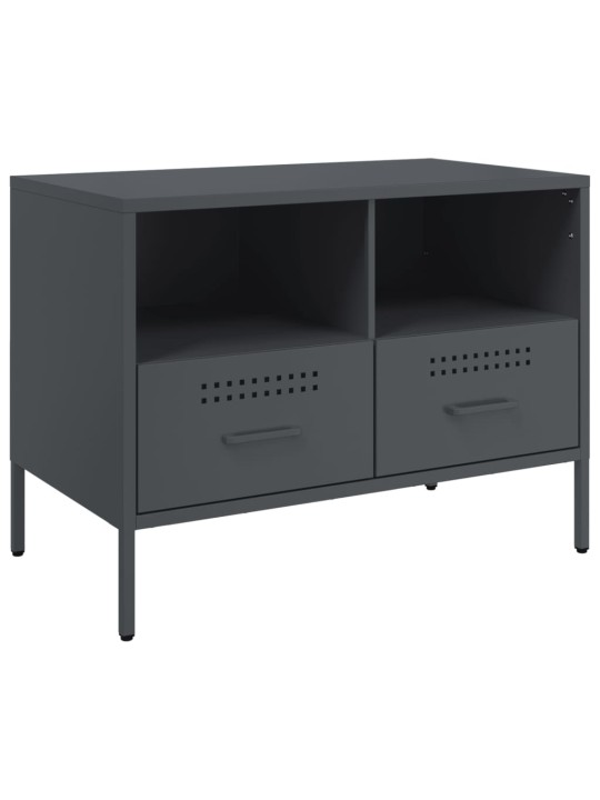 TV skříňka antracitová 68 x 39 x 50,5 cm ocel
