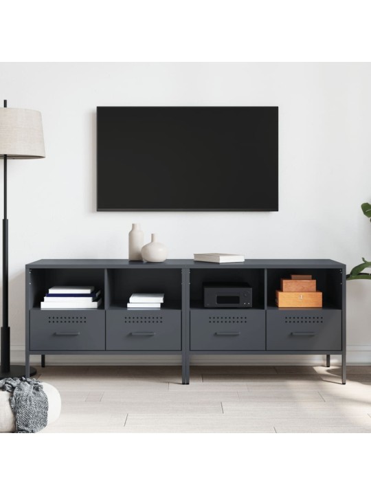 TV skříňky 2 ks antracitové 68 x 39 x 50,5 cm ocel