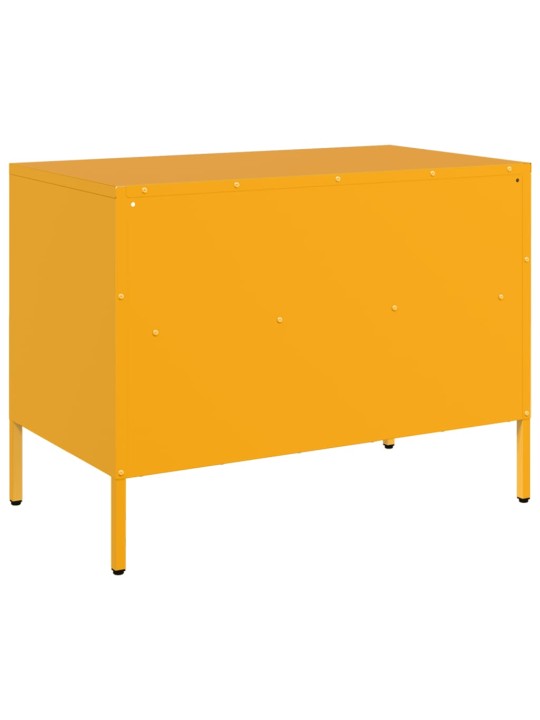 TV skříňka hořčicově žlutá 68 x 39 x 50,5 cm ocel