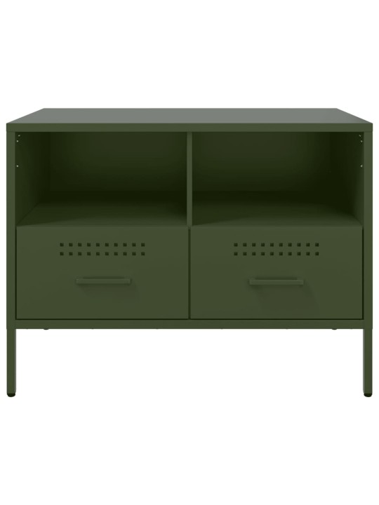 TV skříňky 2 ks olivově zelené 68 x 39 x 50,5 cm ocel