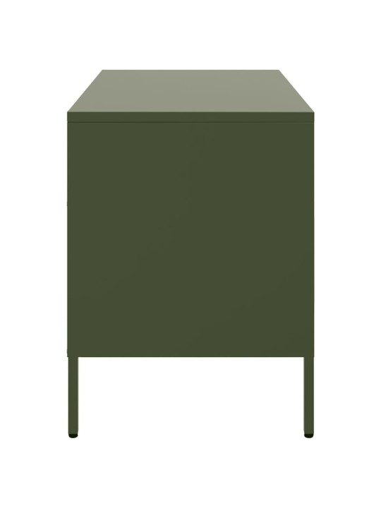TV skříňky 2 ks olivově zelené 68 x 39 x 50,5 cm ocel