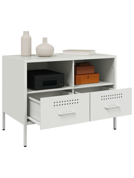 TV skříňka bílá 68 x 39 x 50,5 cm ocel