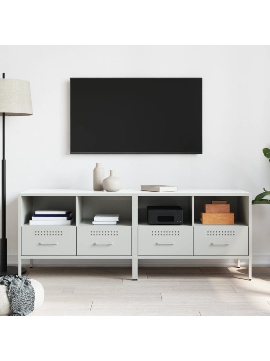 TV skříňky 2 ks bílé 68 x 39 x 50,5 cm ocel