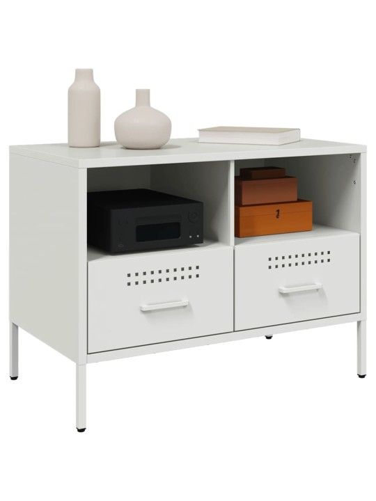 TV skříňky 2 ks bílé 68 x 39 x 50,5 cm ocel