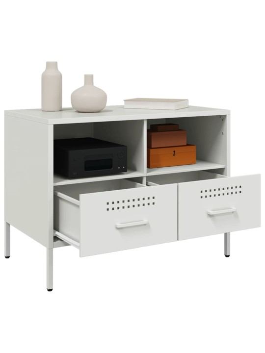 TV skříňky 2 ks bílé 68 x 39 x 50,5 cm ocel