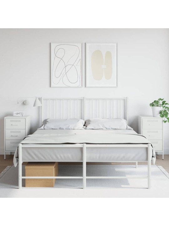 Noční stolky 2 ks bílé 36 x 39 x 68 cm ocel