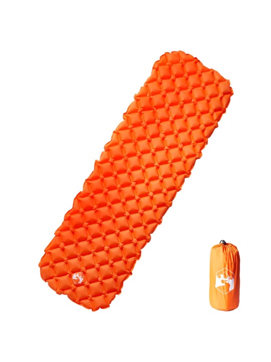 Nafukovací kempingová matrace pro 1 osobu oranžová 190x58x6 cm
