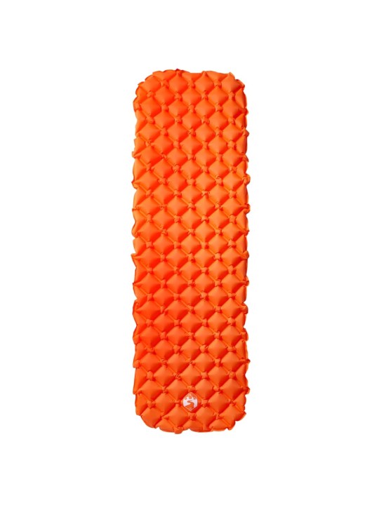 Nafukovací kempingová matrace pro 1 osobu oranžová 190x58x6 cm