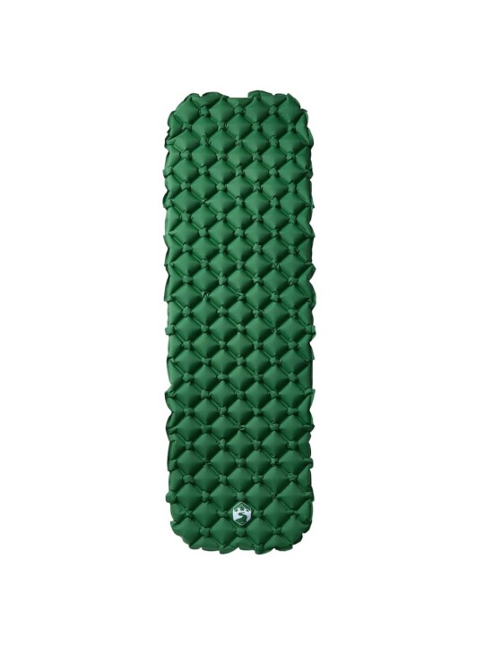 Nafukovací kempingová matrace pro 1 osobu zelená 190x58x6 cm