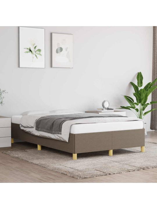Rám postele bez matrací taupe 120x190 cm textil