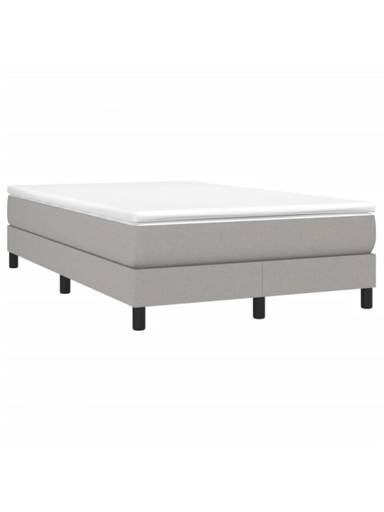 Box spring postel s matrací světle šedá 120x190 cm textil