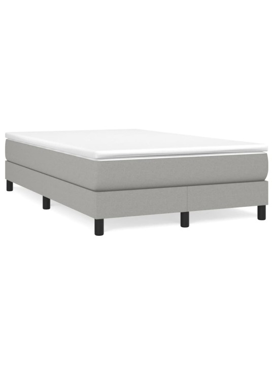 Box spring postel s matrací světle šedá 120x190 cm textil