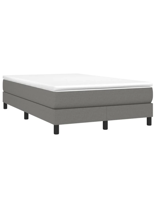 Box spring postel s matrací tmavě šedá 120x190 cm textil