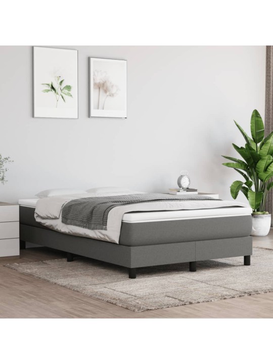 Box spring postel s matrací tmavě šedá 120x190 cm textil