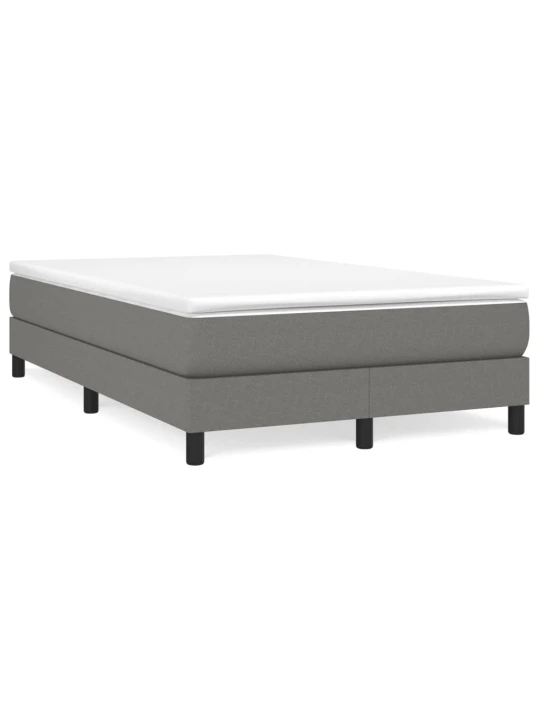 Box spring postel s matrací tmavě šedá 120x190 cm textil