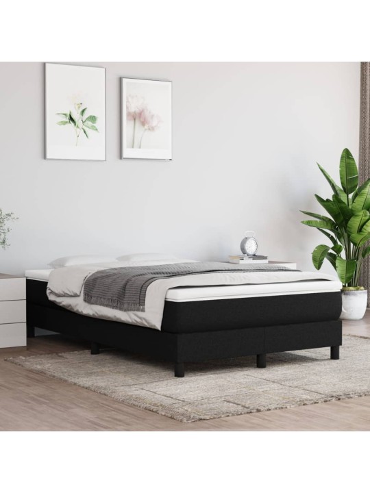 Box spring postel s matrací černá 120x190 cm textil