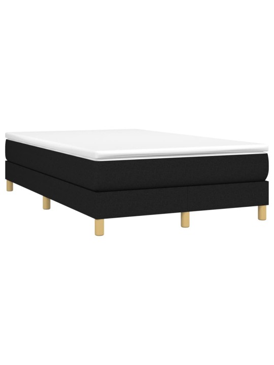 Box spring postel s matrací černá 120x190 cm textil
