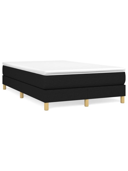 Box spring postel s matrací černá 120x190 cm textil