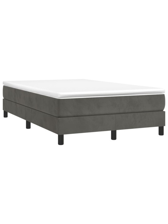 Box spring postel s matrací tmavě šedý 120x190 cm samet