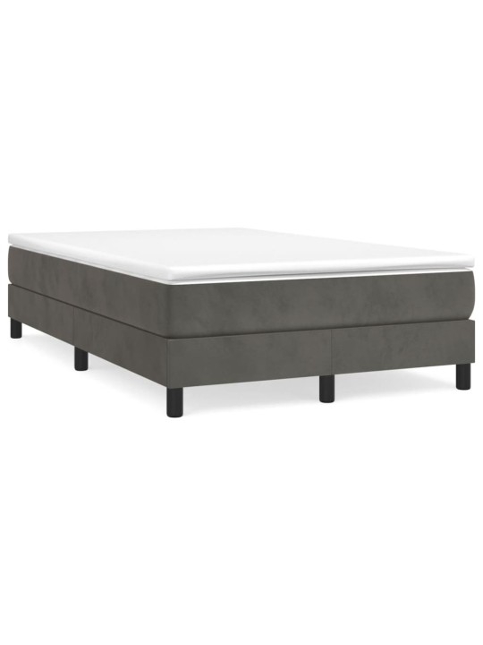 Box spring postel s matrací tmavě šedý 120x190 cm samet