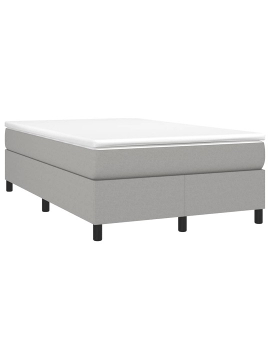 Box spring postel s matrací světle šedá 120x190 cm textil