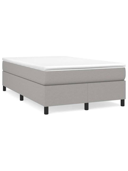 Box spring postel s matrací světle šedá 120x190 cm textil